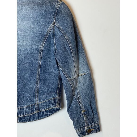 Lee Outerwear Blue Denim Quilted Lined‎ Jean Jacket Size M - Picture 8 of 11